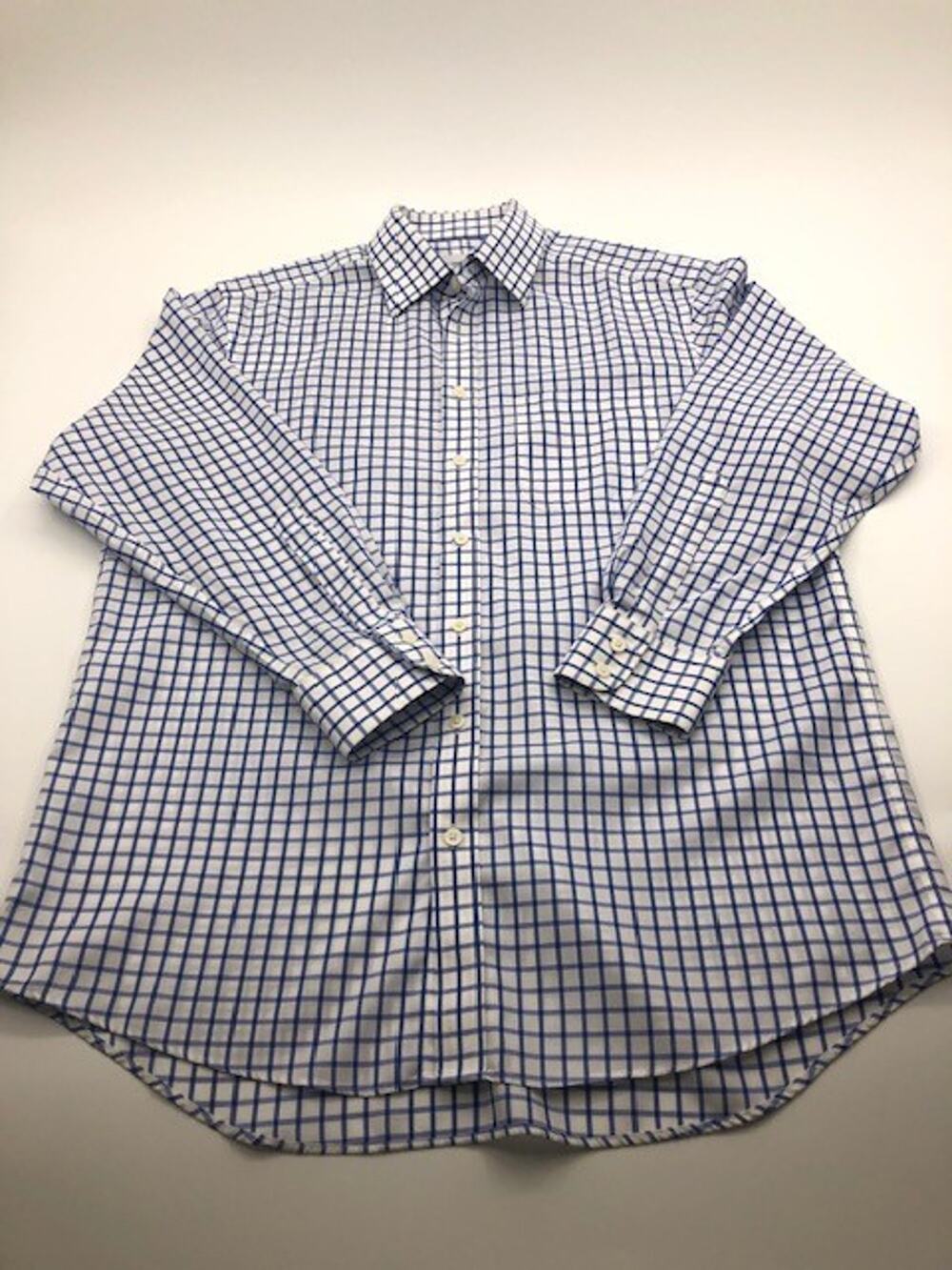 Charles Tyrwhitt Dress Shirt - Non Iron - 16.5 / 34in - Blue and White